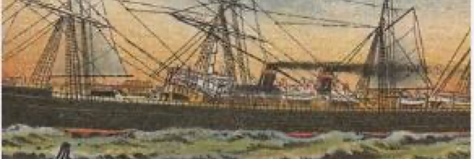 The ship on which Oscar Wilde first sailed to America  was the Guion passenger liner  S.S. Arizona