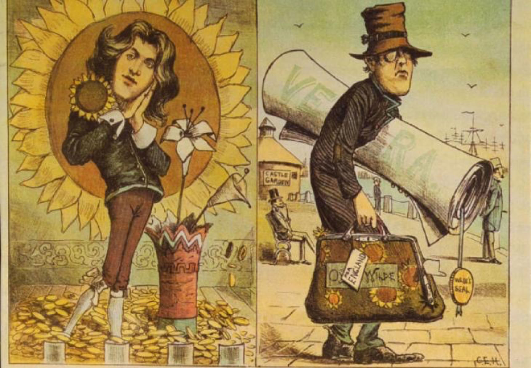 Oscar Wilde cartoon